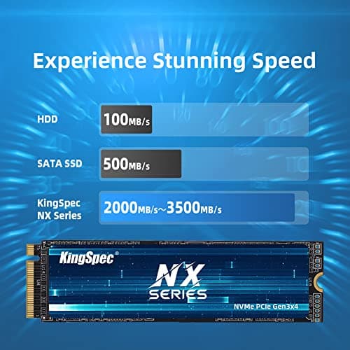 KingSpec NX-2280 256GB SSD M.2-2280 PCIe 3.0 X4 NVMe image