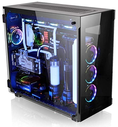Thermaltake View 91 RGB PLUS Tempered Glass XL-ATX Vertical GPU Modular Black Gaming Super Tower Computer Case CA-1I9-00F1WN-00 image