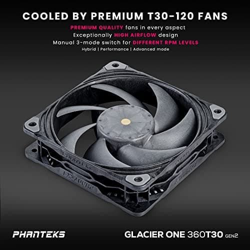Phanteks Glacier One 360 T30 Gen2 101 CFM Water 360mm Black / Gray image