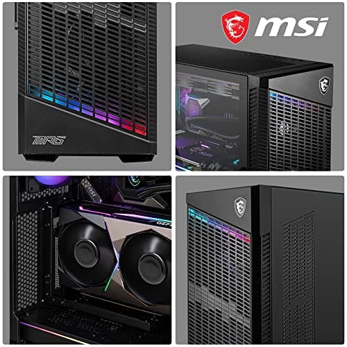 MSI MPG VELOX 100P AIRFLOW ATX Mid Tower Black with Tempered Glass Side Panel and USB 3.2 Gen 2x2 Type-C USB 3.2 Gen 1 Type-A image