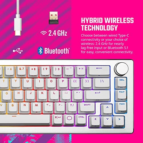 Cooler Master CK721 RGB Bluetooth/Wireless/Wired Gaming Keyboard image