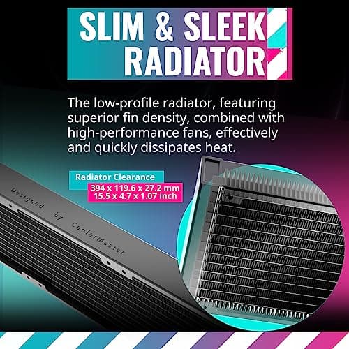 Cooler Master MasterLiquid PL360 FLUX 72.37 CFM Water 360mm Black image