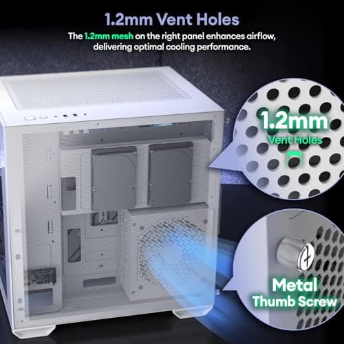 Okinos Mirage 4 Micro ATX Mini Tower Black with Tempered Glass Side Panel, USB 3.2 Gen 2 Type-C, USB 3.2 Gen 1 Type-A image