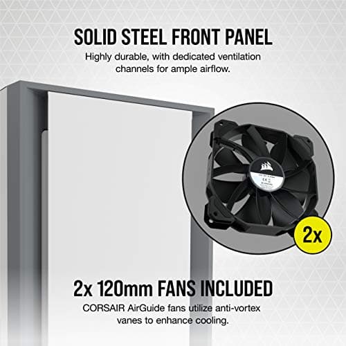 5000D Tempered Glass Mid-Tower ATX PC Case — White image