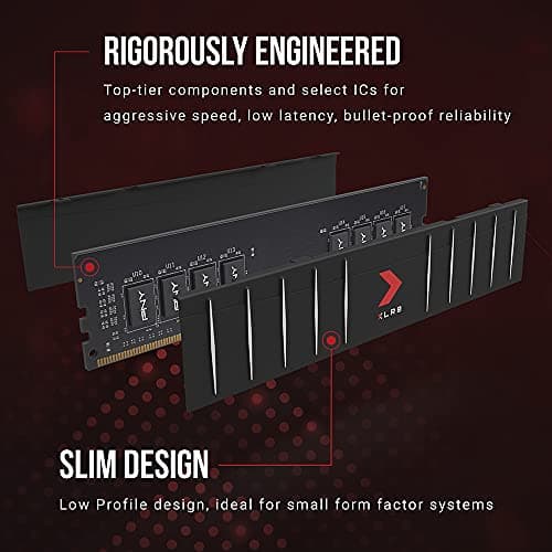 PNY XLR8 Gaming Low Profile Black / Red DDR4-3200 CL16 32GB (2x16GB) image