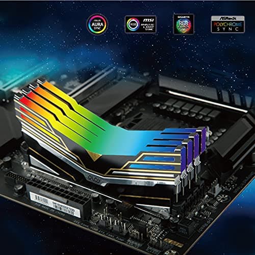 OLOy WarHawk RGB Black / Gold DDR4-3200 CL16 16GB (2x8GB) image