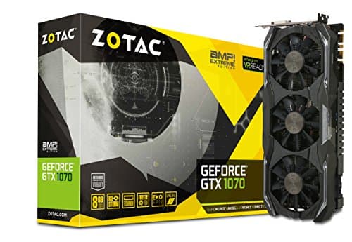Zotac AMP Extreme GeForce GTX 1070 8GB GDDR5 Black main image