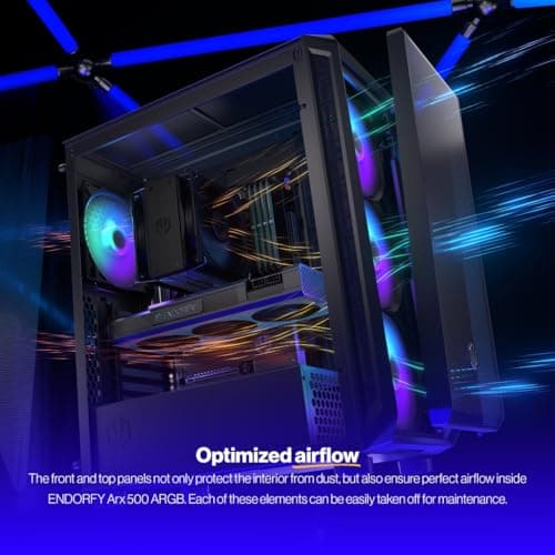 ENDORFY ARX 500 ARGB ATX Mid Tower Black Tempered Glass Side Panel image