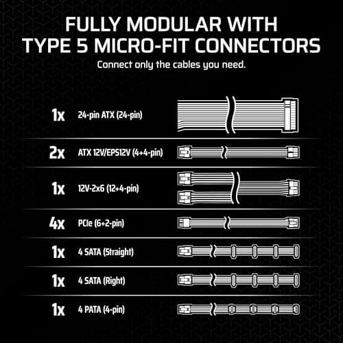 Corsair SF1000 (2024) Black SFX 1000W Fully Modular 80+ Platinum Certified image