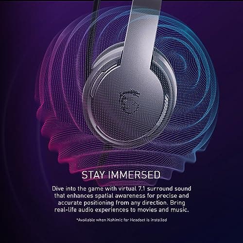 MSI IMMERSE GH40 Wired Closed-Back Headphones ENC Black image