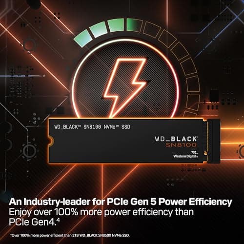 Western Digital WD_BLACK SN8100 1TB SSD M.2-2280 PCIe 5.0 x4 NVMe image