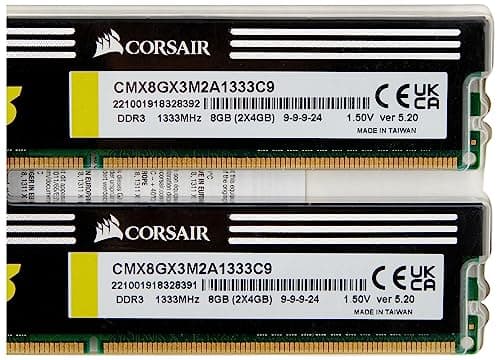 Corsair XMS3 Black / Silver DDR3-1333 CL9 8GB (2x4GB) image