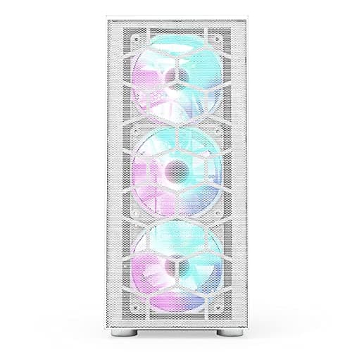 Montech X3 Mesh ATX Mid Tower White Tempered Glass Side Panel image