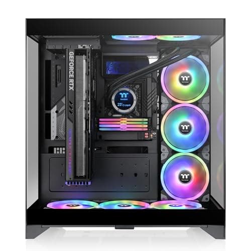 Thermaltake CTE E550 ATX Mid Tower Black with Tempered Glass Side Panel and USB 3.2 Gen 2 Type-C USB 3.2 Gen 1 Type-A image