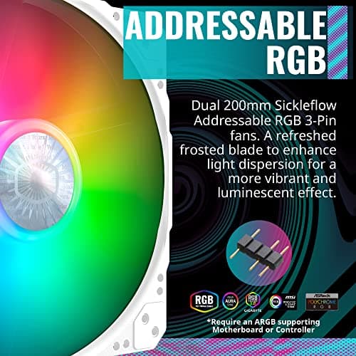 Cooler Master HAF 500 ATX Mid Tower White with Tempered Glass Side Panel and USB 3.2 Gen 2 Type-C USB 3.2 Gen 1 Type-A image