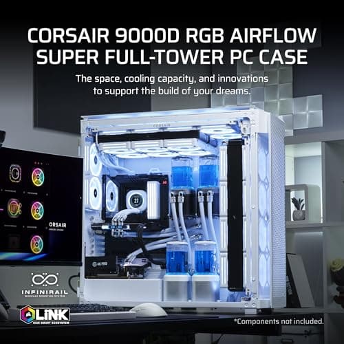 Corsair 9000D RGB AIRFLOW ATX Full Tower White Tempered Glass image