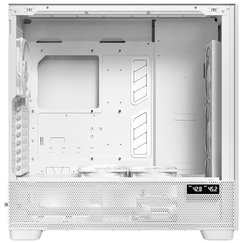 Antec FLUX PRO ATX Full Tower White / Brown Tempered Glass Side Panel, USB 3.2 Gen 2 Type-C, USB 3.2 Gen 1 Type-A image