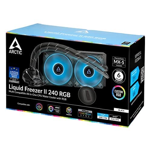 ARCTIC Liquid Freezer II Water 240mm RGB 48.8 CFM Black image