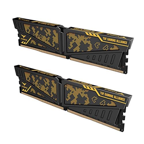 TEAMGROUP T-Force Vulcan TUF Gaming Alliance Gold / Black DDR4-3200 CL16 16GB (2x8GB) image