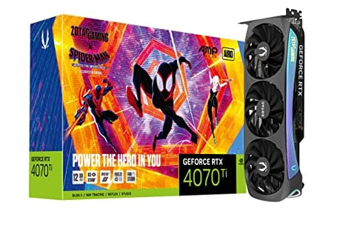Zotac GAMING AMP AIRO Spider-Man: Across the Spider-Verse GeForce RTX 4070 Ti 12GB GDDR6X Black image