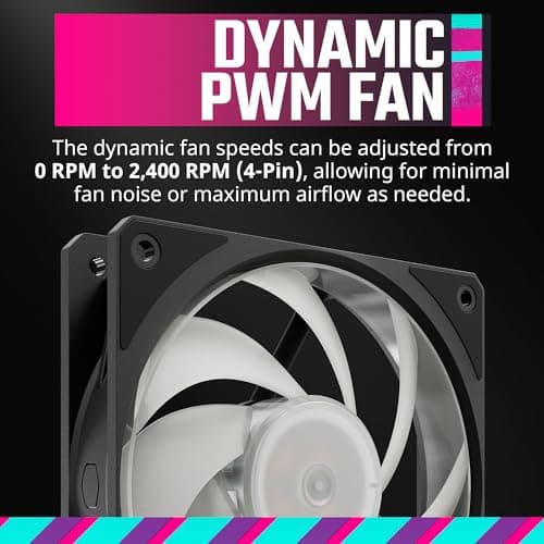 Cooler Master Mobius 120P 120mm Black PWM ARGB 3-Pack image