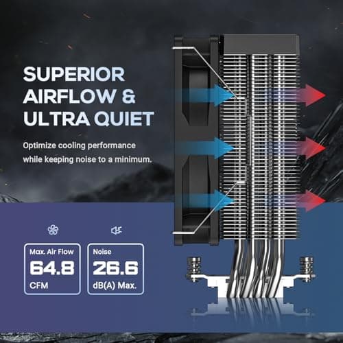 ID-COOLING BLITZ X4 Air 64.8 CFM 152mm Black / Silver image