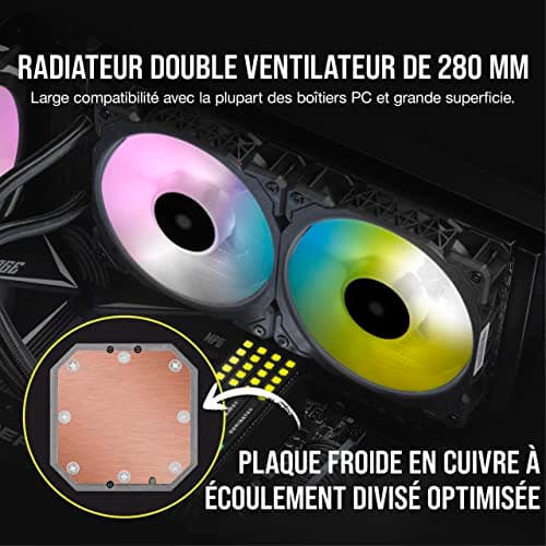 Corsair iCUE H115i ELITE CAPELLIX Water 280mm 97 CFM Black image