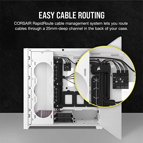 Corsair iCUE 5000D ATX Mid Tower White Tempered Glass RGB AIRFLOW image