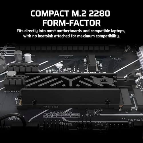Corsair MP700 Elite w/Heatsink 2TB SSD M.2-2280 PCIe 5.0 x4 NVMe image