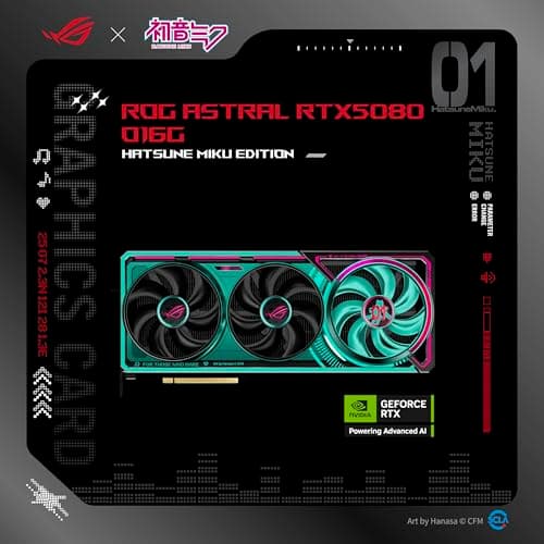 Asus ROG Astral OC HATSUNE MIKU EDITION GeForce RTX 5080 16GB GDDR7  image