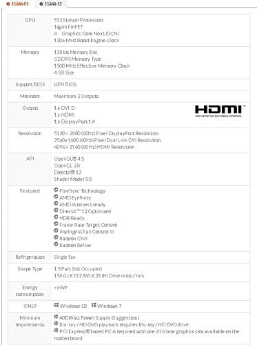 Sapphire PULSE Radeon RX 550 - 512 4GB GDDR5 Black / Red image