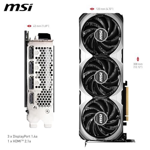 MSI VENTUS 3X E1 OC GeForce RTX 4070 12GB GDDR6 Silver / Black image