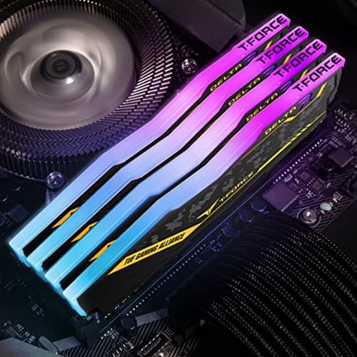 TEAMGROUP T-Force Delta TUF Gaming Alliance RGB Black / Gold DDR4-3200 CL16 16GB (2x8GB) image