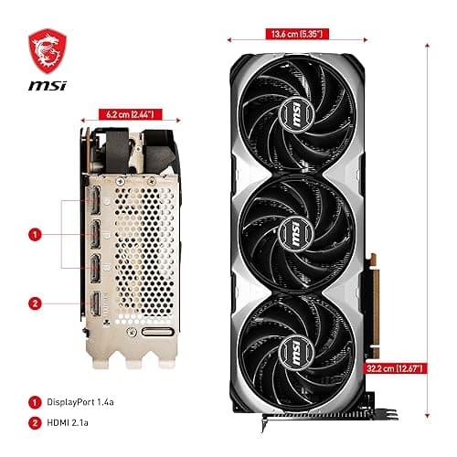 MSI VENTUS 3X OC GeForce RTX 4090 24GB GDDR6X Silver / Black image