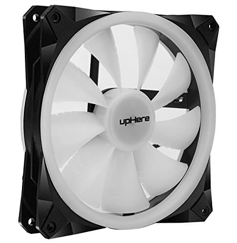 upHere 140mm case Fan 3PACK Solar Eclipse Hydraulic Bearing Quiet Cooling case Fan for Computer Mirage Color LED Fan 3 pin with Anti Vibration Rubber Pads(Blue) 14CMB3-3 image