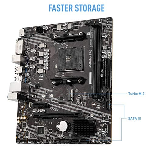MSI A520M-A PRO Micro ATX AM4 image