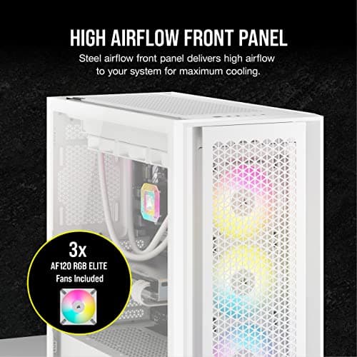 Corsair iCUE 5000D ATX Mid Tower White Tempered Glass RGB AIRFLOW image