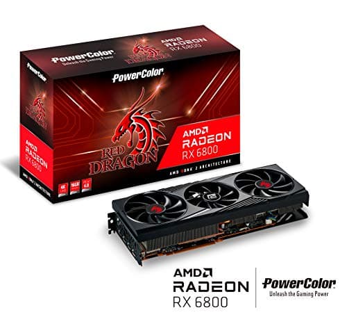 AMD Radeon RX 6800 Red Dragon Overclocked Triple-Fan 16GB GDDR6 PCIe 4.0 Graphics Card image
