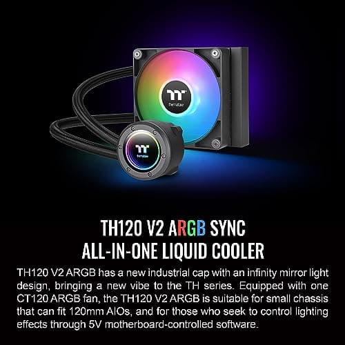 Thermaltake TH120 V2 ARGB Sync Water 120mm 57.05 CFM Black image