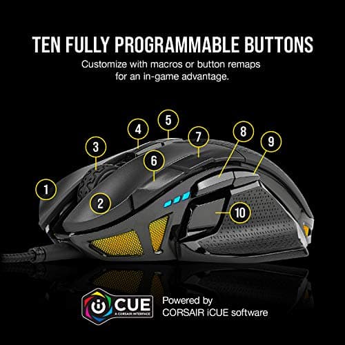 Corsair NIGHTSWORD RGB Wired Optical Mouse image