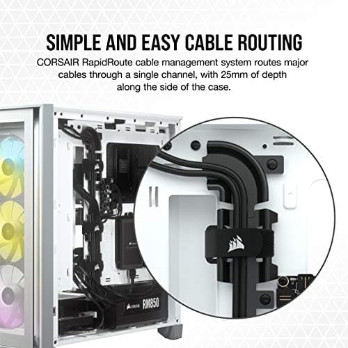 Corsair iCUE 4000X RGB ATX Mid Tower White Tempered Glass image