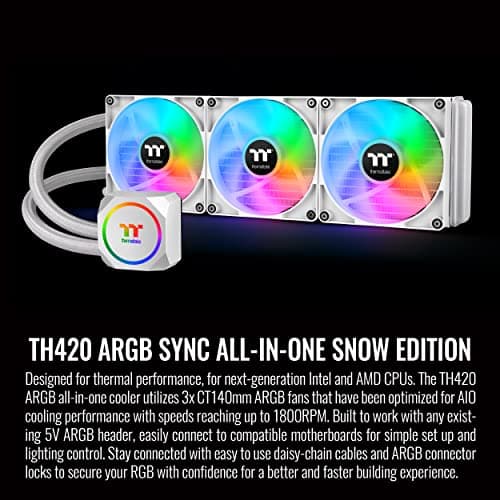 Thermaltake TH420 Water 420mm ARGB Sync 84.32 CFM White image