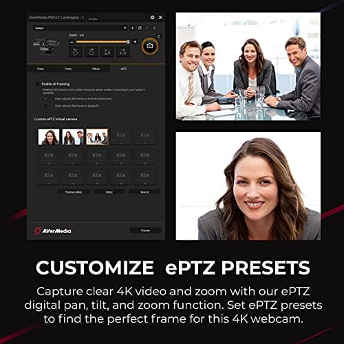 Avermedia PW513 4K 1080p USB 3.2 Gen 1 Type-C Webcam image