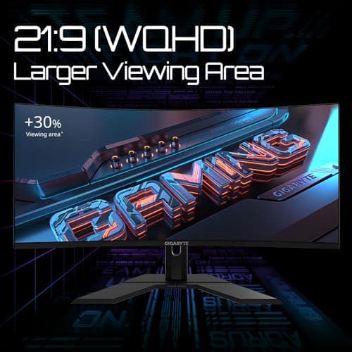 Gigabyte GS34WQC 34" 3440x1440 135Hz VA Curved Monitor image