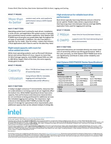 Intel Optane P1600X 118GB SSD M.2-2280 PCIe 3.0 x4 NVMe image