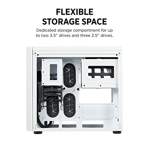 CORSAIR CRYSTAL 280X RGB White Micro-ATX Case, 2 RGB Fans, Lighting Node PRO included, Tempered Glass - Black (CC-9011135-WW) image