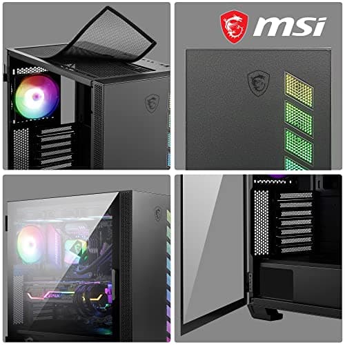 MSI MAG VAMPIRIC 300R ATX Mid Tower Black with Tempered Glass Side Panel and USB 3.2 Gen 2x2 Type-C, USB 3.2 Gen 1 Type-A Front Panel image