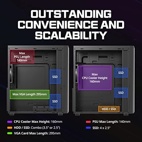 Zalman T8 ATX Mid Tower Black with USB 3.2 Gen 1 Type-A USB 2.0 Type-A image