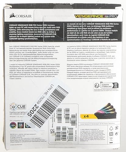 Corsair Vengeance RGB Pro Black DDR4-3600 CL18 32GB (4x8GB) image