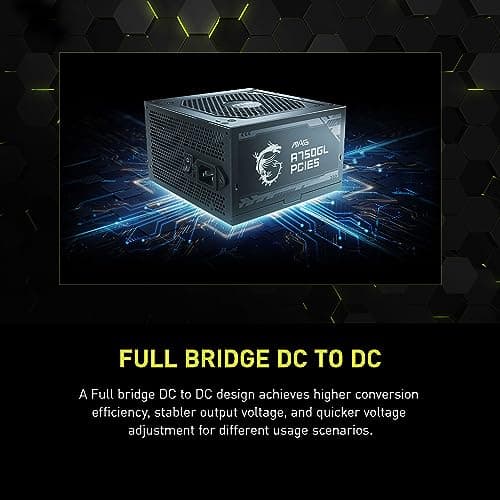 MSI MAG A750GL PCIE5 Black 750W Fully Modular 80+ Gold Certified image